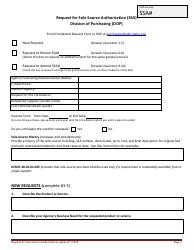 Request for Sole Source Authorization (Ssa) - Idaho