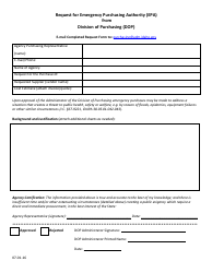 Document preview: Request for Emergency Purchasing Authority (EPA) - Idaho