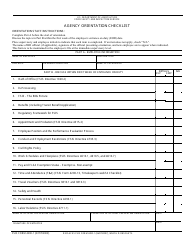 Document preview: FSIS Form 4200-1 Agency Orientation Checklist