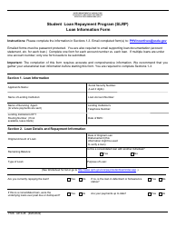 FSIS Form 4410-28 Loan Information Form - Student Loan Repayment Program (Slrp)