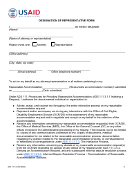 Form AID111-2 Designation of Representative Form, Page 2