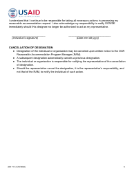 Form AID111-2 Designation of Representative Form, Page 3
