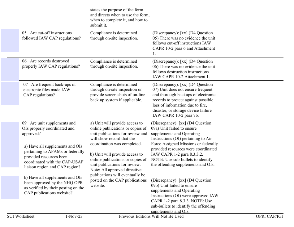 Form D-4 Sui Worksheet - Administration, Page 3