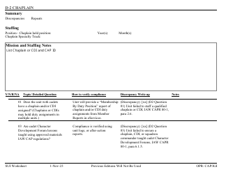 Form D-2 Sui Worksheet - Chaplain