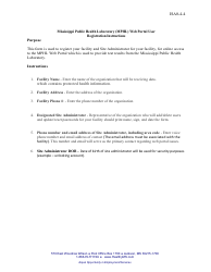 Form ISA0-4-4 Mississippi Public Health Laboratory (Mphl) Web Portal User Registration - Mississippi, Page 2