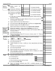IRS Formulario 1040-SR (SP) Declaracion De Impuestos De Los Estados Unidos Para Personas De 65 Anos De Edad O Mas (Spanish), Page 2