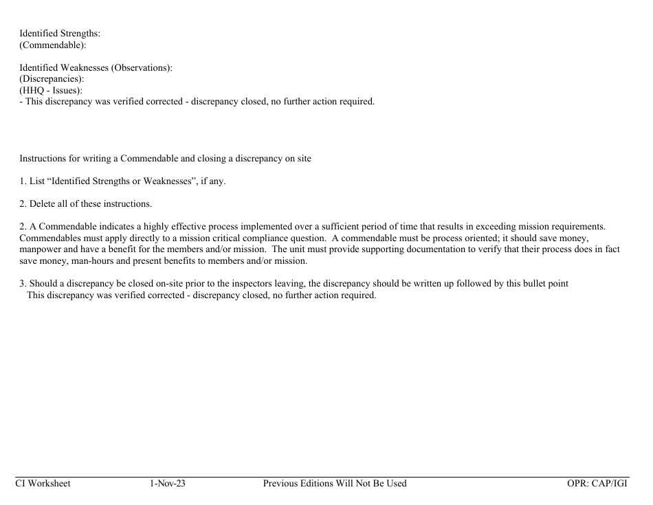 Form D-4 Ci Worksheet - Administration, Page 3