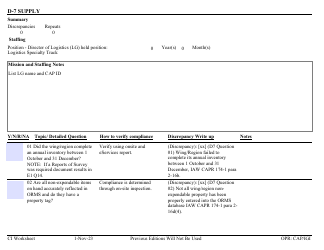 Form D-7 Ci Worksheet - Supply