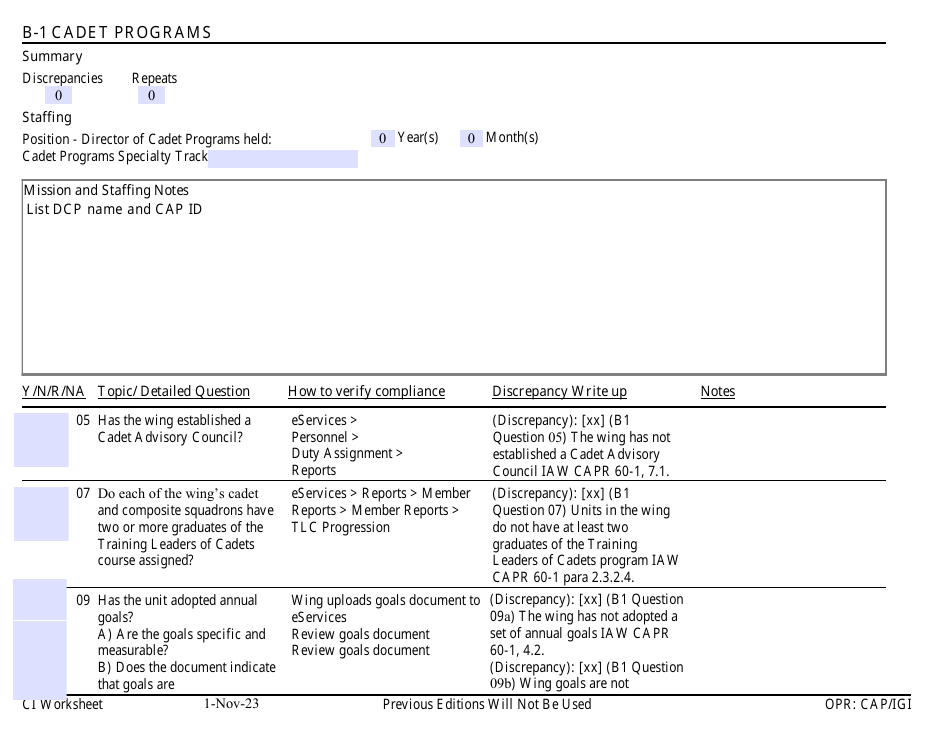 Form B-1 - Fill Out, Sign Online And Download Fillable Pdf 