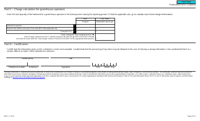 Form B401-1 Fuel Charge Return Schedule for Non-registrants - Canada, Page 2