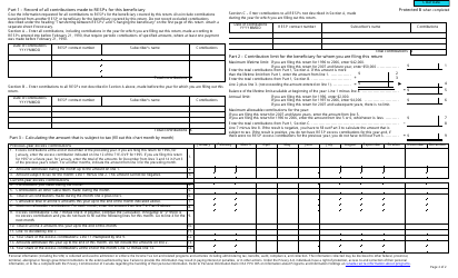 Form T1E-OVP Individual Tax Return for Resp Excess Contributions - Canada, Page 2