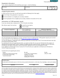 Form T186 Canada Emergency Benefit Remission Application - Canada, Page 2