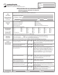 Document preview: Form UCC-3 Application for Ucc Building Permit - Pennsylvania