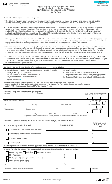 Form NR5  Printable Pdf