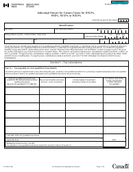 Form RC339 Individual Return for Certain Taxes for Rrsps, Rrifs, Resps or Rdsps - Canada