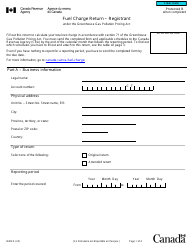 Document preview: Form B400 Fuel Charge Return - Registrant - Canada