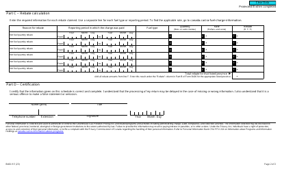 Form B400-9 Fuel Charge Return Schedule - Registered Specified Marine Carrier - Canada, Page 2