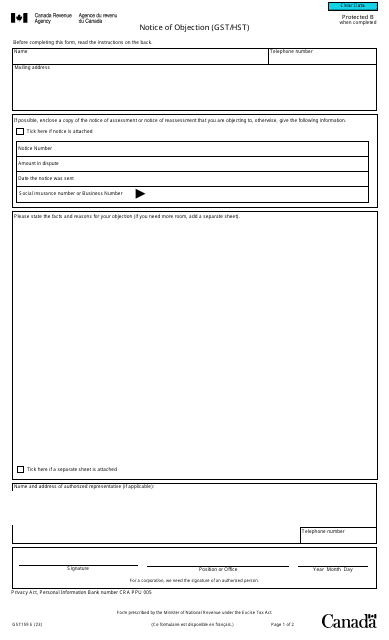 Form GST159  Printable Pdf