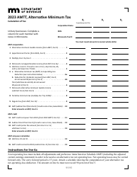 Document preview: Form AMTT Alternative Minimum Tax - Minnesota, 2023