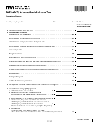 Document preview: Schedule AMTI Alternative Minimum Tax - Minnesota, 2023
