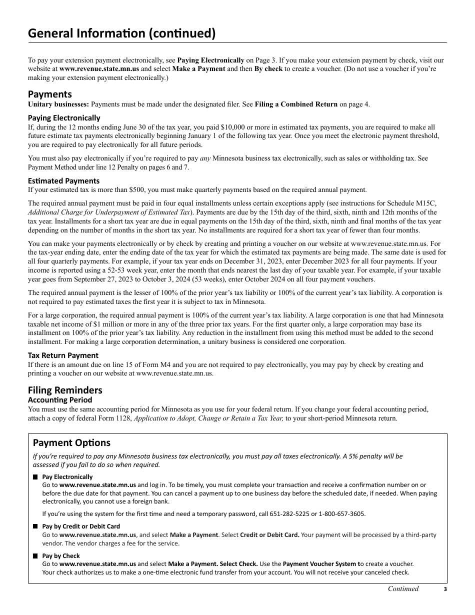 Instructions for Form M4, M4I, M4A, M4T - Minnesota, Page 3