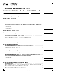 Form M3BBA Partnership Audit Report - Minnesota