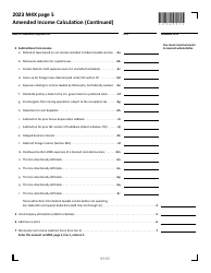 Form M4X Amended Corporation Franchise Tax Return - Minnesota, Page 5