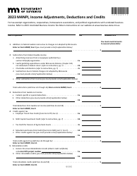 Form M4NP Unrelated Business Income Tax (Ubit) Return - Minnesota, Page 3