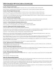 Schedule KPI Partner&#039;s Share of Income, Credits and Modifications - Minnesota, Page 6