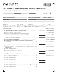 Schedule KF Beneficiary&#039;s Share of Minnesota Taxable Income - Minnesota