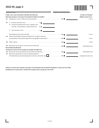 Schedule KF Beneficiary&#039;s Share of Minnesota Taxable Income - Minnesota, Page 3