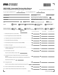 Document preview: Form M3X Amended Partnership Return - Minnesota, 2023