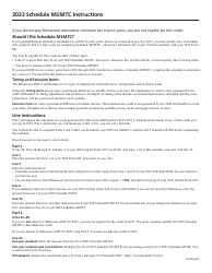 Schedule M1MTC Alternative Minimum Tax Credit - Minnesota, Page 2