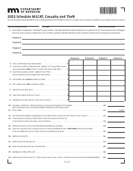 Schedule M1CAT Casualty and Theft - Minnesota