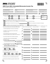 Form M1X Amended Minnesota Income Tax - Minnesota