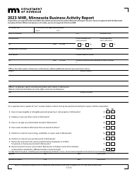 Document preview: Form M4R Minnesota Business Activity Report - Minnesota, 2023