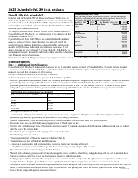 Schedule M1SA Minnesota Itemized Deductions - Minnesota, Page 2