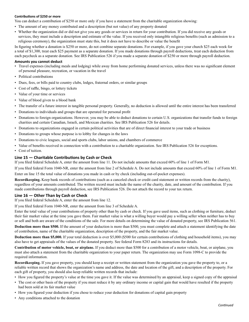 Schedule M1SA Minnesota Itemized Deductions - Minnesota, Page 6