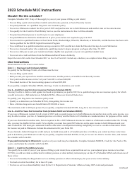 Schedule M1C Nonrefundable Credits - Minnesota, Page 3