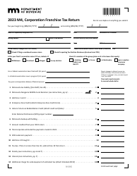 Form M4 Corporation Franchise Tax Return - Minnesota