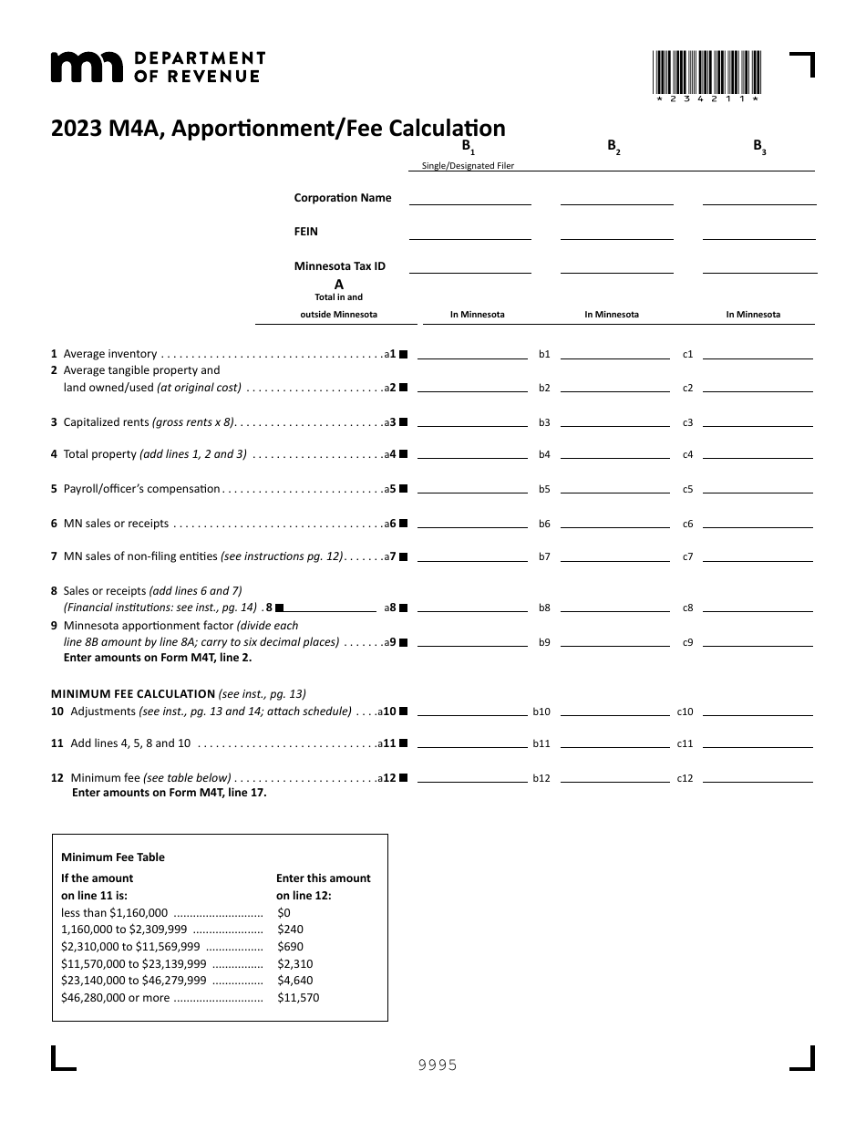 Form M4 Corporation Franchise Tax Return - Minnesota, Page 5
