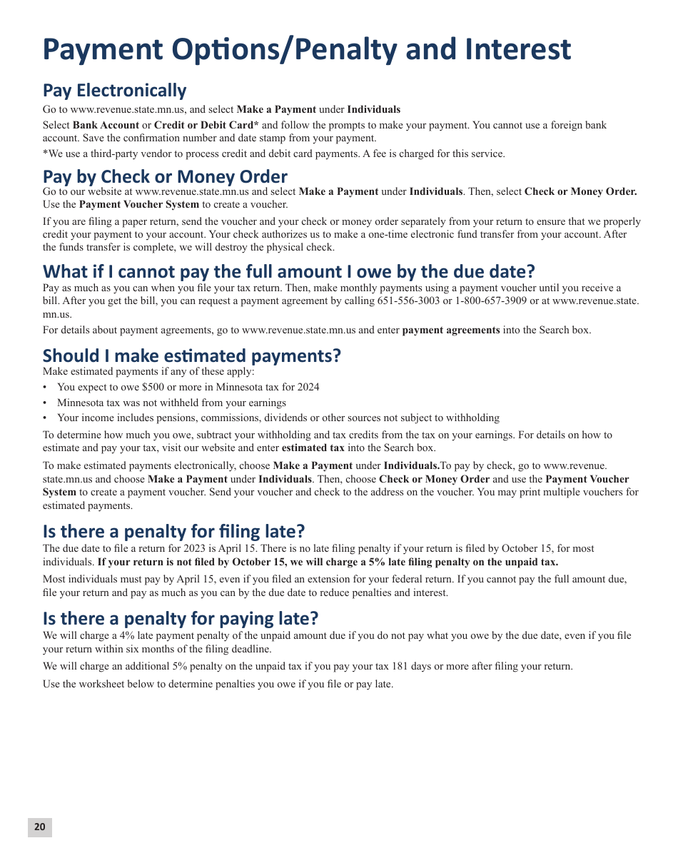 Instructions for Form M1 Schedule M1C, M1CWFC, M1M, M1MA, M1REF, M1SA, M1W - Minnesota, Page 21