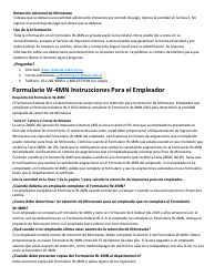 Instrucciones para Formulario W-4MN Minnesota Withholding Allowance/Exemption Certificate - Minnesota (Spanish), Page 4