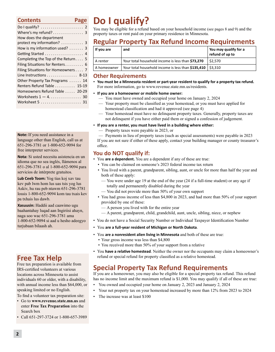 Instructions for Form M1PR Schedule M1PR-AI - Minnesota, Page 2
