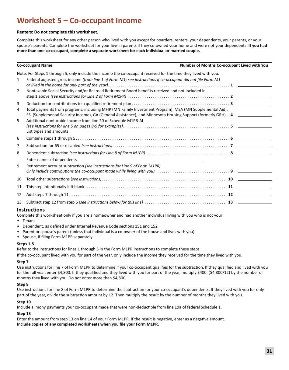 Download Instructions For Form M1pr Schedule M1pr Ai Pdf 2023 Templateroller 2751