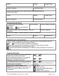 Formulario DE-101SP (DE-202SP) Peticion Para Solicitud De Servicios Ahcccs Cuidado De Largo Plazo - Arizona (Spanish), Page 2