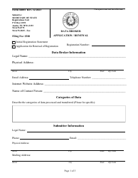 Document preview: Form 4001 Data Broker Application/Renewal - Texas