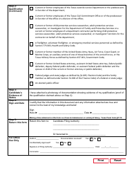 Form 2-67 Request for Confidentiality for Candidates Under Texas Government Code - Texas (English/Spanish), Page 2