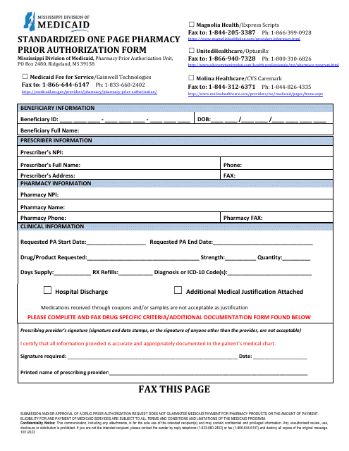 Prior Authorization Packet - Enteral Nutrition - Mississippi Download Pdf