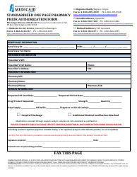 Document preview: Universal Prior Authorization Request - Mississippi